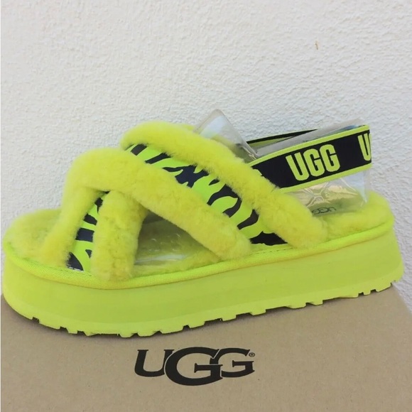 UGG Shoes - Disco Cross Slide Animalia size 9 green